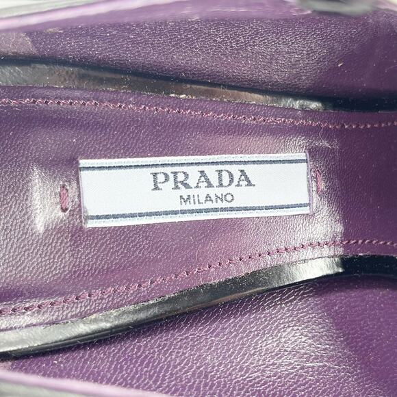 Iconic Runway 2012 Prada Black & Red Rubber Cap Toe Mary Jane Heel size IT 40 - Picture 10 of 14